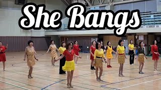 She Bangs Line Dance Ricky Martin Eun Hee Yoon수요반 [upl. by Yrocal]