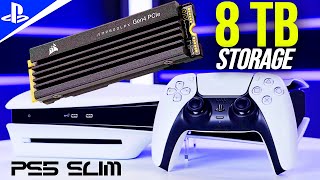 🔥PS5 SLIM STORAGE UPGRADE 8TB SSD Upgrading the PS5 Slim to 8 Terabytes SSD Memory [upl. by Wj]