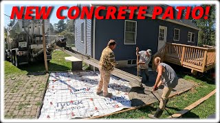 Pouring A New Concrete Patio At My House [upl. by Aynom546]