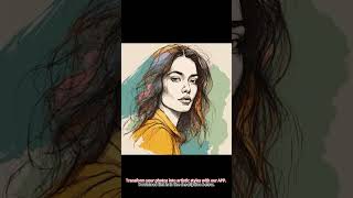 Convert your photos into color sketch style with our AI APP71 [upl. by Noiztneb]