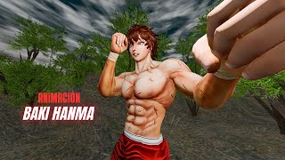 BAKI HANMA vs SkeletonZombie  Animación 3D [upl. by Norrie]