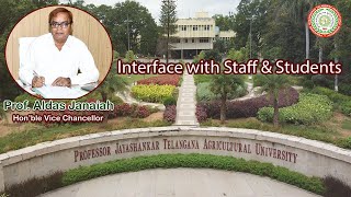 Interface with Staff and Students by Honble Vice Chancellor PJTAU on 24th Oct 2024 [upl. by Dewhurst]