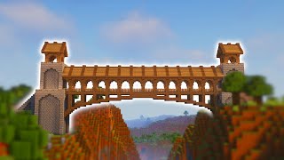 Minecraft  How to Build a Large Medieval Bridge [upl. by Jaquiss711]