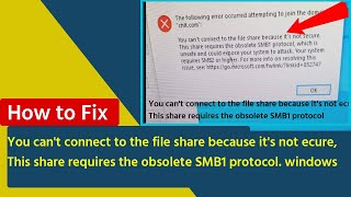 the following error occurred attempting to join the domain  obsolete SMB1 protocol [upl. by Ruthven923]