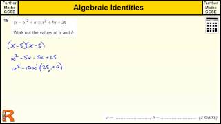 Completing the Square amp Equating Coefficients GCSE Further Maths revision Exam paper practice amp help [upl. by Berlinda912]