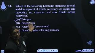 Which of the following hormones stimulates growth and development of female accessory sex organs [upl. by Yenreit]