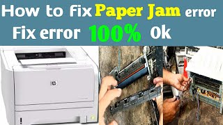 How to fix and Paper jam error  hp 2035 and hp 2055 printer Fix 100 ok [upl. by Sitto]