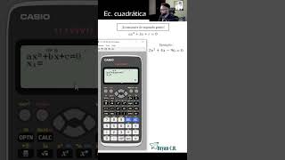 Ecuación polinómica grado 2  Calculadora Casio fx570 LA X [upl. by Zuliram378]