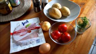 Kochvideo Kartoffel Tomaten Schinken Pfanne [upl. by Alger]