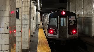 BMT Nassau Street Line M to Broad Street action along the Nassau Street Line 52724 [upl. by Nospmoht825]