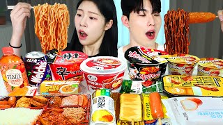 ASMR MUKBANG 편의점 직접 만든 불닭 떡볶이 치킨 김밥 소세지 먹방 amp 레시피 FRIED CHICKEN AND Tteokbokki EATING [upl. by Assilrac]