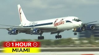 1 Hour of Plane Spotting at MIAMI 1997 [upl. by Narmis]