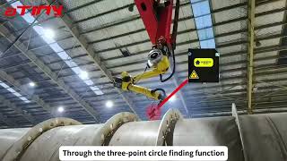 ATINY Laser Seam Tracking System with FANUC Robots for Automated Welding of Pressure Vessel Columns [upl. by Gualterio]