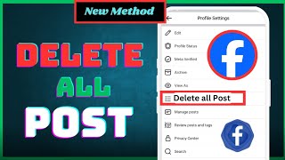 How to Delete ALL POSTS on Facebook 2024 Android amp iOS  Remove All Facebook Post in One Click [upl. by Kcorb435]