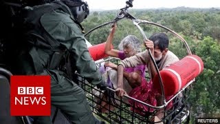 India Floods Rescue operation in Kerala flooding  BBC News [upl. by Asiilanna497]