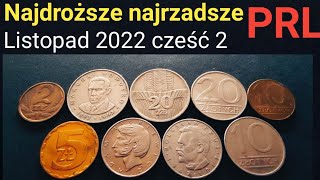 Najdroższe i najrzadsze monety PRLu część 2 Listopad 2022 numizmatyka 20 zł 1983 i inne [upl. by Ahsinev]