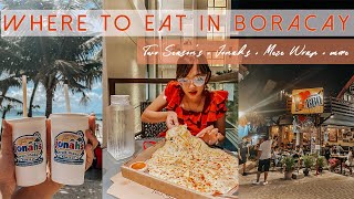 Boracay trip 🇵🇭  Where to eat in Boracay part 1 Two Seasons Meze Wrap Jonahs Real Coffee [upl. by Eednil]