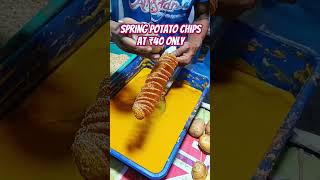 Spring Potato Chips streetfood food foodvlog potato potatosnacks [upl. by Adni]