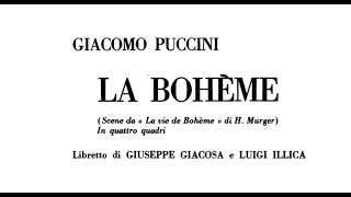 G Puccini  La Bohème SCORE VIDEO [upl. by Burch628]