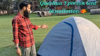 Quechua 3 person camping tent review amp Installation guide part2 [upl. by Holcman264]