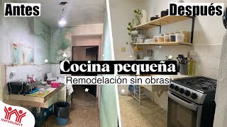 ✅ASI REMODELE UNA COCINA SIN OBRAS🔨 😱 INFONAVIT [upl. by Blanka550]