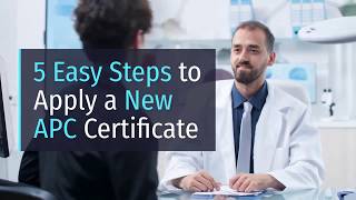 5 Easy Steps to Apply a New APC Certificate on MeRITS Platform  APC MMC professionalindemnity [upl. by Neenej]