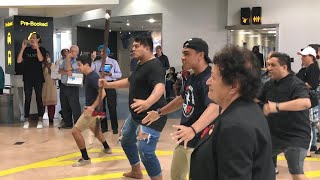 Alex Aiono gets a warm welcome at Auckland airport [upl. by Maurene285]