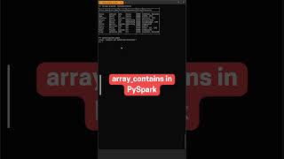 PySpark array contains function  004 pyspark [upl. by Uyr]