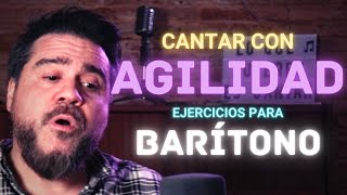 AGILIDAD Y APPOGGIO  Una lección y 12 Ejercicios de apoyo y VOCALIZACIONES para cantar  BARÍTONO [upl. by Mommy]