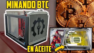 MINANDO BITCOIN en ACEITE 💧💧 Refrigeración por INMERSION de ASICS bitcoin asics minning [upl. by Leicester]