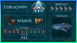 Coelacanth easy Tame  Abilities  Full Guide  Ark [upl. by Irehc]