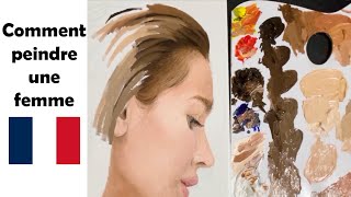 Comment peindre un portrait  tutoriel de peinture [upl. by Anaul]