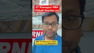 IIT Kharagpur MBA 202426 VGSoM Shortlist out  Join Interview Course azucationorg 9905050159 [upl. by Johnathan]