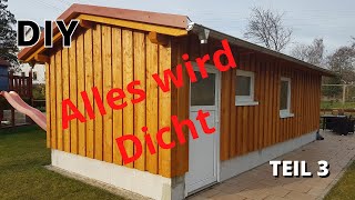 DIY  Gartenhaus selber bauen  Teil3 Dach und Wandverschalung [upl. by Christina85]