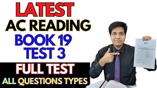 Latest Academic Reading  Book 19 Test 3 quotFULL TESTquot By Asad Yaqub [upl. by Orola]