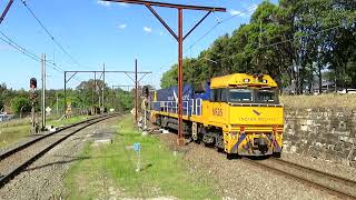 A 27 Car INDIAN PACIFICquot train passing Springwood John Coyle video [upl. by Kubetz]