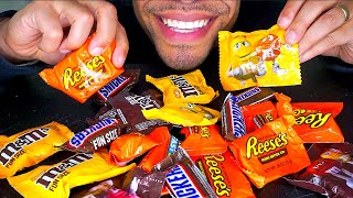 ASMR EATING CANDY NO TALKING MUKBANG JERRY FOOD TREATS PARTY SNICKERS MampMS REESES CHOCOLATE [upl. by Ire]