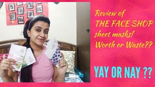 THE FACE SHOP Face Sheet Mask Honest Review  In Hindi  Highly Requested Video  Priyanka Ghosh [upl. by Bernadene]