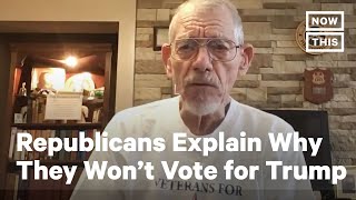 Lifelong Republicans Explain Why Theyre Voting Against Trump  NowThis [upl. by Kcirde]