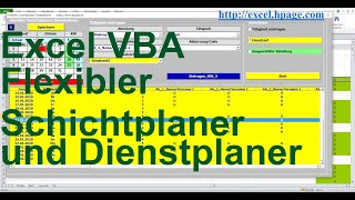 Einstellungen für ActiveX Steuerelemente Flexibler Schichtplaner und Dienstplaner in Excel VBA [upl. by Lynus]