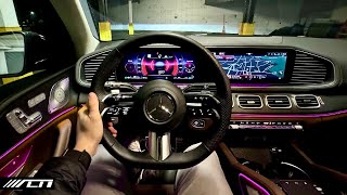 2024 Mercedes GLS 450 POV Night Drive  Allcarnews [upl. by Red]