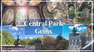 WALK IN CENTRAL PARK Bethesda Terrace Bow Bridge The Ramble Cave Belvedere Castle ASMR Walking [upl. by Hennie]