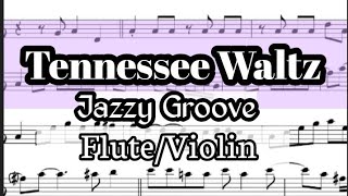 Tennessee Waltz Flute Violin Sheet Music Backing Track Play Along Partitura [upl. by Nakada885]