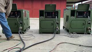 3 x MEP1030 5kw AMMPS generators in parallel [upl. by Jyoti605]