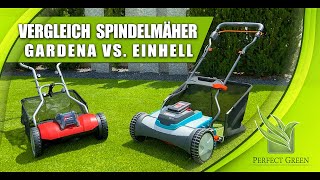 Vergleich Akku Spindelmäher  Einhell VS Gardena  Wer wird gewinnen [upl. by Pettit]