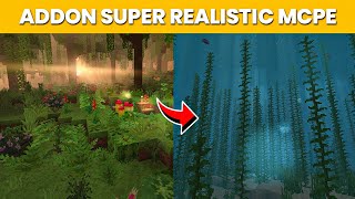 ADDON MCPE INI MEMBUAT MINECRAFT JADI SANGAT REALISTIC TANPA SHADERS  REALISM CRAFT [upl. by Hoffer520]