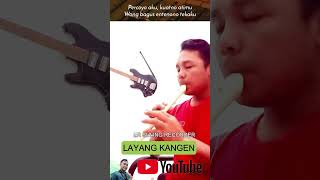 LAYANG KANGEN KARAOKE Didi Kempot Keroncong Modern  Koplo Akustik Cover Suling Recorder shorts [upl. by Lydnek]