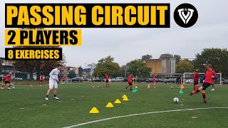 Passing Circuit  8 exercises  16 players  Football Soccer Exercises  U11  U12  U13  U14 [upl. by Gierk700]