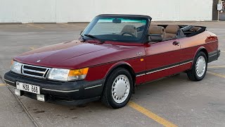 1990 Saab 900 TURBO Convertible 5sp manual Is this the quirkiest car ever made For sale [upl. by Haorbed]