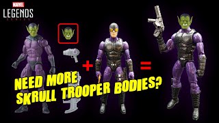 Custom Marvel Legends Series Skrull Trooper  Alternate bodies for Skrulls [upl. by Nomael]